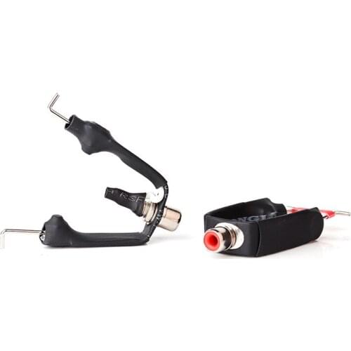 2pcs Removable RCA to Clip Cord Input Converter for Power Supply Tattoo Machine Gun
