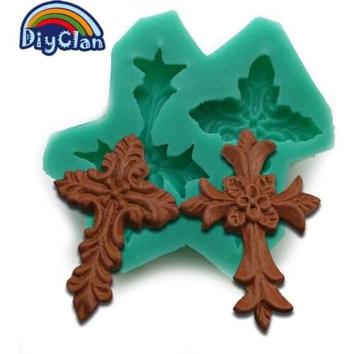 Good Friday silicone mold for cake decorating Thanksgiving Day easter cross style chocolate handmade Jesus Crucifixion S0446SZ25