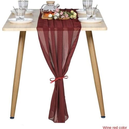 Modern Solid Color Table Runner Soft Washable Tablecloth Placemat for Wedding Party Christmas Dining Room