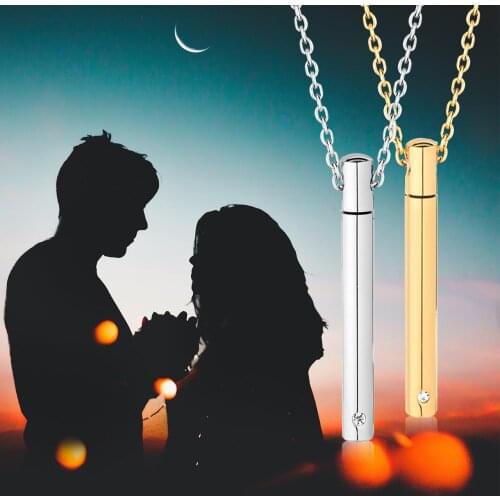 Urn Necklace Minimalist Bar Cylinder Urn Pendant Necklace Tube Urn Keepsake Memorial Ashes Keepsake Cremation Jewelry