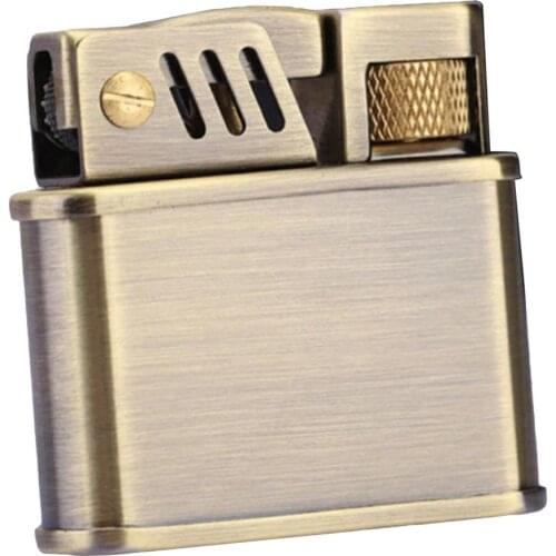 Vintage Windproof Cigarette Kerosene Flint Petrol Gasoline Refillable Lighter Set