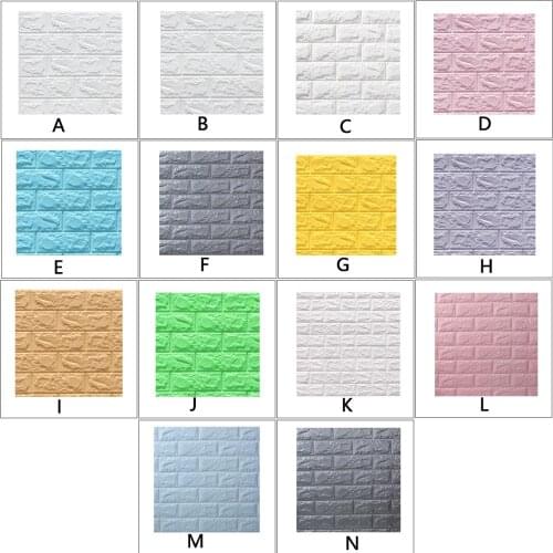 3D Wall Stickers Brick Waterproof Self-adhesive Wallpaper Panels Home Decoration Living Room Bedroom Decor Kitchen TV Backdrop