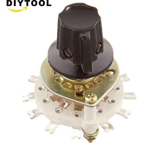 High Quality Plastic Knob 2P5T 2 Poles 5 Position Band Channel Rotary Switch Selector