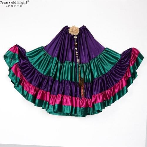 2020 New Belly Dancing Satin Skirt Lady Women Sexy Oriental Professional 9EX54