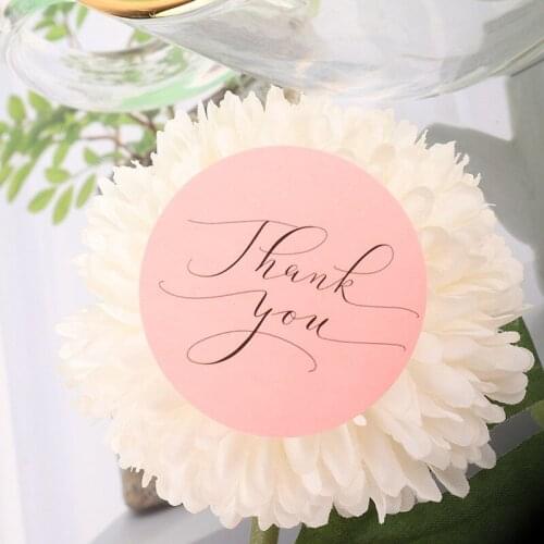 120pcs Thank You Stickers Pink Stickers Wedding party decoration Favors Labels stasionery sticker