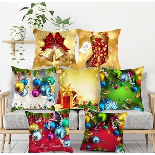 2022 New Year Christmas Decor For Home Navidad Frozen Party Adornos De Navidad Home Decoration Accessories Cushion Cover