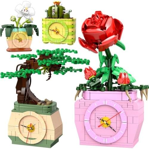 260pcs Friends City Flower Tree Ornament Model Building Blocks Home Decoration Creator Bricks Enlightment Toys For Girls Gift