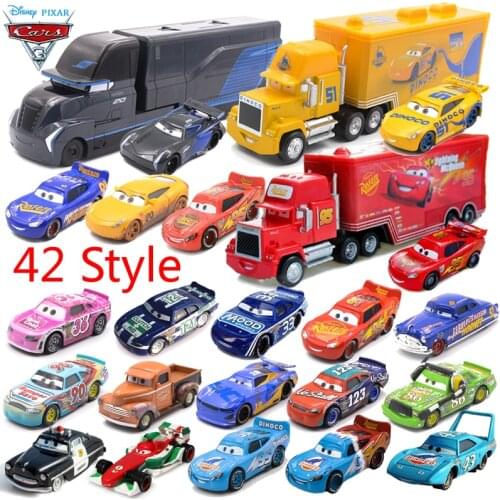 42 Style Disney Pixar 3 Metal Alloy Car Lightning McQueen Jackson Storm Mack Uncle Truck Diecast Model Pixar Car Toys for Kids
