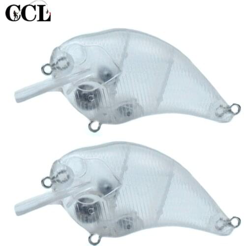 CCLTBA 15pcs/lot Blank Crank Bait 7.5cm 14.5g Floating Wobblers Unpainted Square Bill Crank Fishing Lures