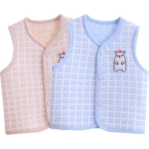 Baby vest winter cotton autumn and winter new baby vest warm vest men and women baby newborn vest