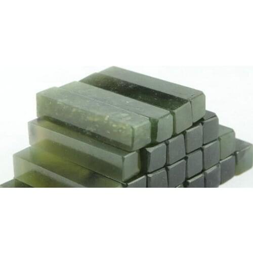 Custom 1x1x5CM Practice Chapter seal carving custom Dandong dark green stone original stone material 10pc