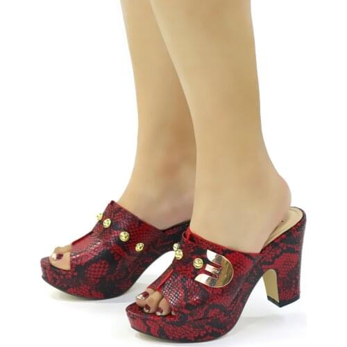 Beautiul D.red women high heel shoes with leopard style african pumps for dressing CR2121,heel 10CM