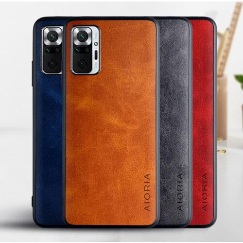 Cow grain leather case for Xiaomi Redmi Note 10 Pro cover,withTPU+PC 2in1 material.cover for Redmi Note 10 5G case capa