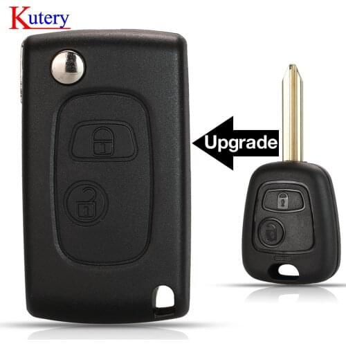 Kutery 10pcs upgrade modified Remote Key Shell Case For Citroen Elysee Saxo Xsara Picasso Berlingo Peugeot Boxer Expert Partner
