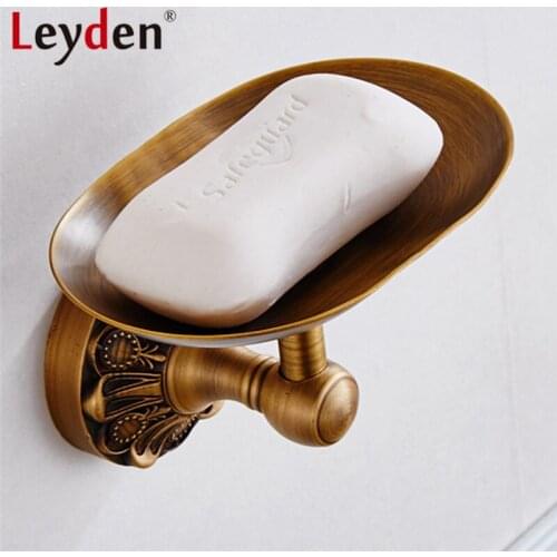 Leyden Retro Antique Shower Soap Holder Wall Mounted Soap Holder Shower Copper ORB/ Antique Brass Soap Dish Bathroom Accessories