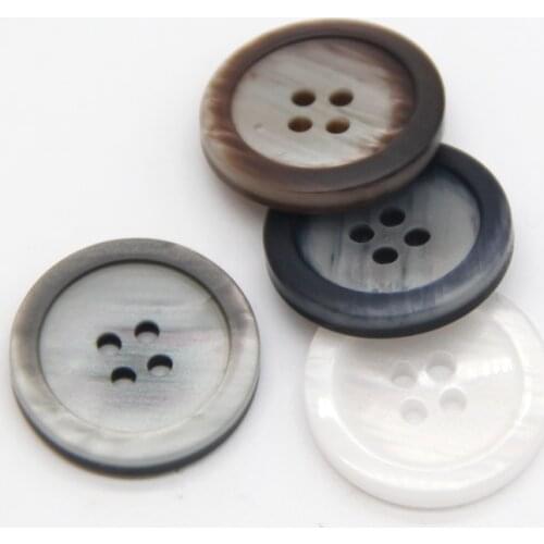 4 Holes Black Resin Matt Men Suit Coat Sewing Buttons For Clothing Jacket Sweater Decorative DIY Crafts Accessories Wholesale