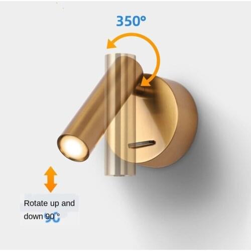 Wall Mounted Bedside Reading Lamp LED Wall Light indoor Hotel Guest Room bed room Headboard book read Light WY73002