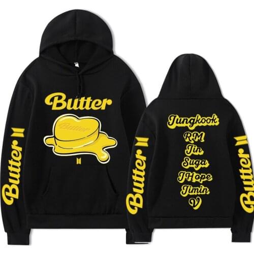 New Hot Kpop Bangtan boys Graphic Hoodies Men Lover Harajuku Butter should help clothing hoodie Sweatshirt Unisex Male Pullover