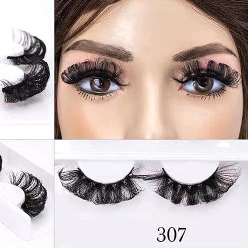 10Pairs 25mm 6D Mink False Eyelashes Glam Thick Wispy Fluffy Messy Long Lashes Extension Cruelty Free Eye Makeup Accessories