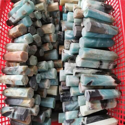 Wholesale 10 kgs Natural caribbean calcite Crystal terminator Points pillar Polished Healing from Chakra healing gift