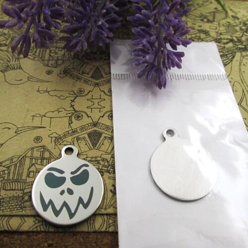 20pcs--"Jack Skellington faces 4 "stainless steel charms more style for choosing DIY Charms pendants for necklace
