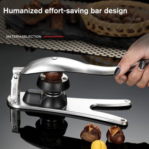 Chestnut Opener Fast Hand Pressure Stainless Steel Nut Shell Cutter Quick Chestnut Clip Walnut Pliers Metal Nutcracker Sheller