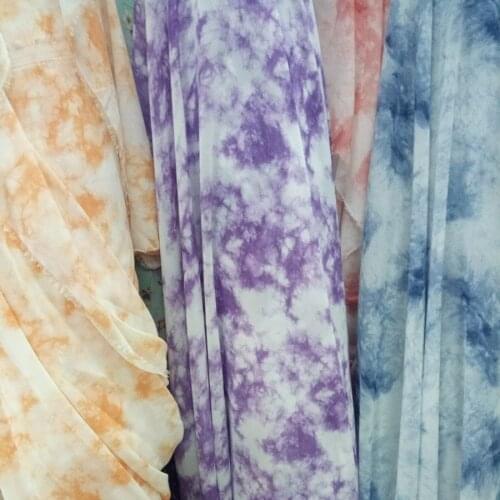 Chiffon Dress Fabric Beach Skirt Ink Style DIY Cosplay Hand Craft Evening Dress Scarf Blouse Shirt Material