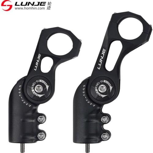 LUNJE Bicycle Stem Aluminum Alloy Bicycle Stem Adjustable Bicycle Stem Extender Adapter for 31.8mm Handlebars