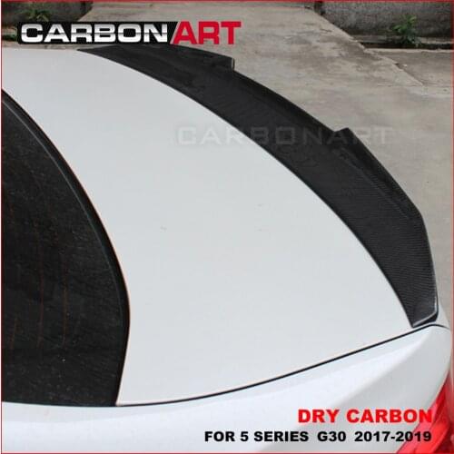 High Kick Rear Spoiler Made of 3*3 3K Twill Carbon Fiber Fit For BMW G30 5 Series(2017-2022) & F90 M5, Great Fitmen, UV Cut