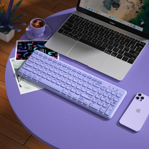2.4G Wireless Keyboard Mouse Combo For Macbook Laptop Wireless Slim Silent Keyboard Mouse Set For PC Pink Girl Portable Keypad