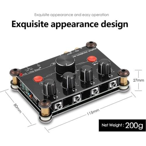 4 way studio ear split headphone amplifier four-channel amp splitter