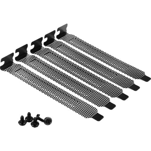 5 Pcs 120x20x12mm 12mm PCI Slot Cover/dust Filter Bracket Expansion Blank Plate Shield Metal With Screws PC Computer Case