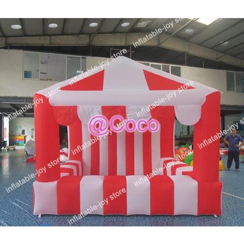 Free air ship to door!3.5x3.5x3mH inflatable booth,snack ice cream /ticket sale booth, portable outdoor inflatable bounce tent