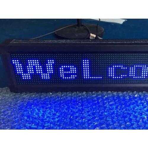 FAST SHIPPING running text led Semi-outdoor indoor led display blue p10 signboard 16*128dot led sign board advertising led sign