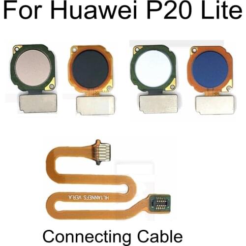 For Huawei P20 Lite Home Button Fingerprint Touch ID Sensor Flex Cable Ribbon Replacement Main Menu Return Button