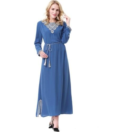 Dubai Turkey Arabic Muslim Dress Islam Clothing Party Dresses Abayas For Elegant Women Robe Dress Africa Costume Muslim Clothes