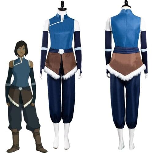 Anime The Legend of Season 4 Korra Cosplay Costume Top Pant Outfits Halloween Carnival Suit Christmas