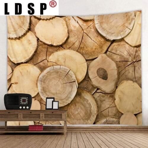 LDSP Tapestry Geometric Wood Wall Rugs Wall Hanging Fabric Mural Background Cloth Towel Beach Fabric Blanket Bedroom Home Decor