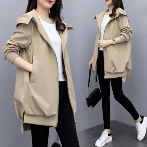 LLLmwybiao Women's Hooded Trench Coats