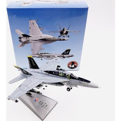 1/100 Scale Military Model Toys F18 Grumman Tomcat F/A-18F Pirate flag Fighter USA Army Air Force Diecast Metal Plane Model Toy