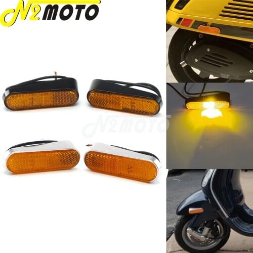For Piaggio Vespa GTS 300 Sprint 150 Primavera 150 Mini Front/Rear CNC LED Amber Turn Signal Light Side Flasher Blinker Lighting