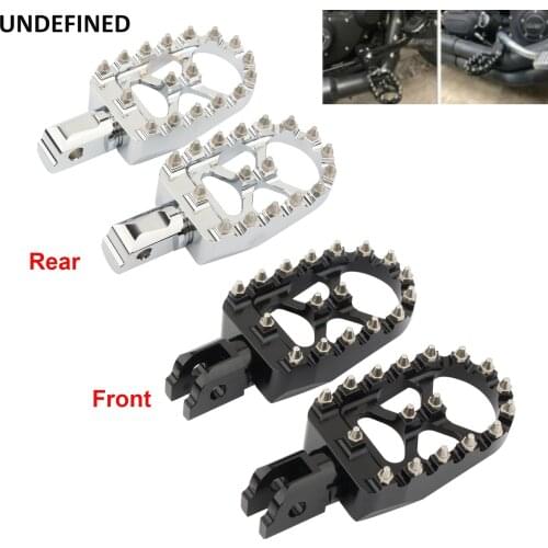 Motorcycle MX Foot Pegs Softail Offroad Front Wide Fat Footrest Pedal for Harley 2018-20 Heritage Fatboy Breakout Slim FLSL107