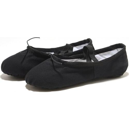 USHINE EU22-45 soft cloth head yoga slippers teacher gym indoor exercise canvas ballet dance shoes children kids girls woman