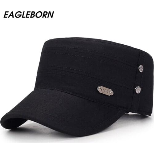 New Summer Military Cap Outdoor Fashion Solid Dad Hat High Quality Military Cap Men Cap Ladies 100% Cotton Black Army Green Caps