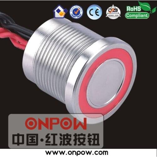 ONPOW 19mm illuminated piezo switch IP68(CE, RoHS) PS193P10YNT1R12L