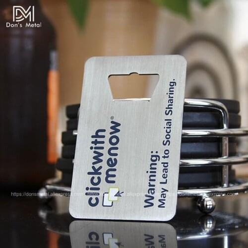 Metal Opener Metal Business Card Stainless Steel Business Card Metal Membership Card Opener Corporate Business Card