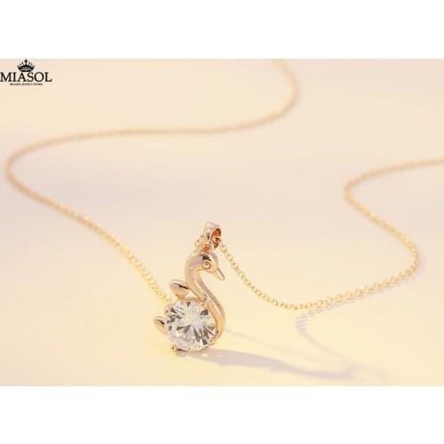 Swan Necklace Women Charming Girls Summer With Lovely Beautiful Jewelry Lady Exquisite Fashion High Quality Animal Goose Pendant