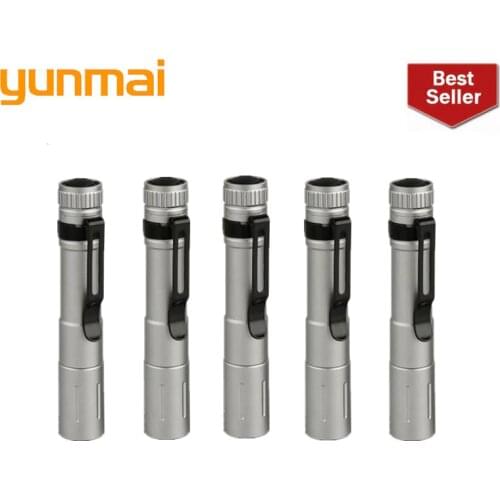 2019 5PCS Portable Mini Penlight XPE LED Flashlight Zoomable Torch Pocket Light Waterproof Lantern AAA Led Night Fishing Light