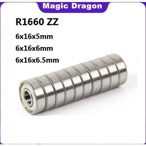 R-1660HH 6x16x5x6x6.5 MR616 B6-63 R1660ZZ 696AZZ R1660W6 MR616 ZZ Shielded Miniature Ball Bearings 6*16*5*6*6.5 R1660W6.5 ZZ