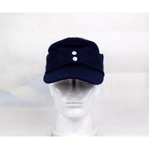 REPLICA WWII WW2 GERMAN LUFTWAFFE OFFICER M43 FIELD PANZER WOOLEN CAP HAT BLUE Military War Reenactments